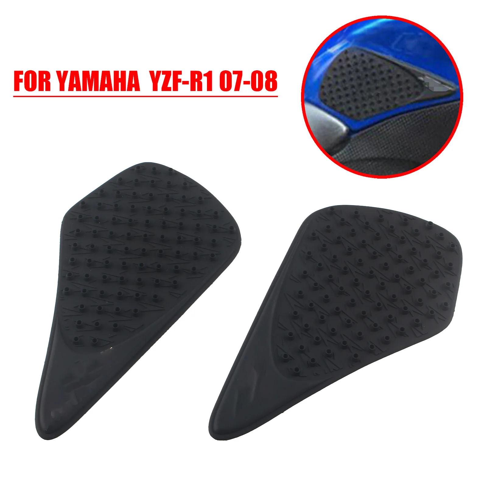 For Yamaha YZF R1 2007-2008 Tank Protector Pad Antislip Side Fuel Sticker