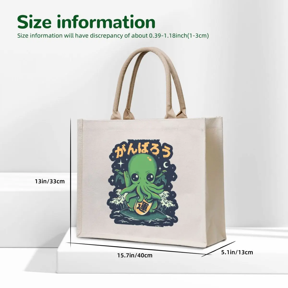 Good Luck Cthulhu Tote Bag university shopper bag shopping bag logo reusable grocery bags