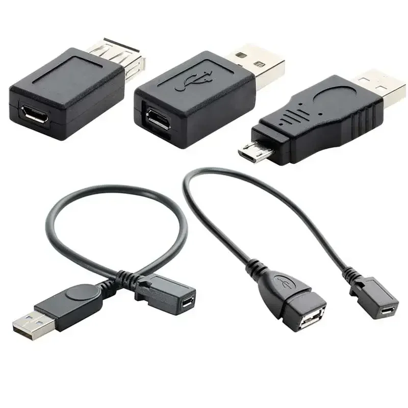USB 2.0 Type A Female To Micro USB B Female Adapter Plug Converter USB 2.0 To Micro USB Connector Wholesale
