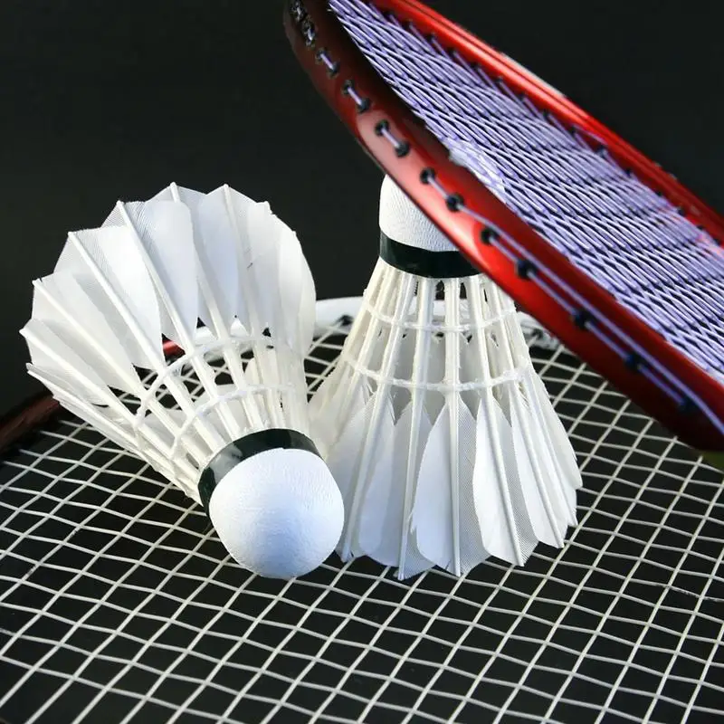 Badminton Shuttlecocks 12PCS Badminton Trainer Ball With Foam Sponge Head Feather Shuttlecock For Hitting Practice Speed