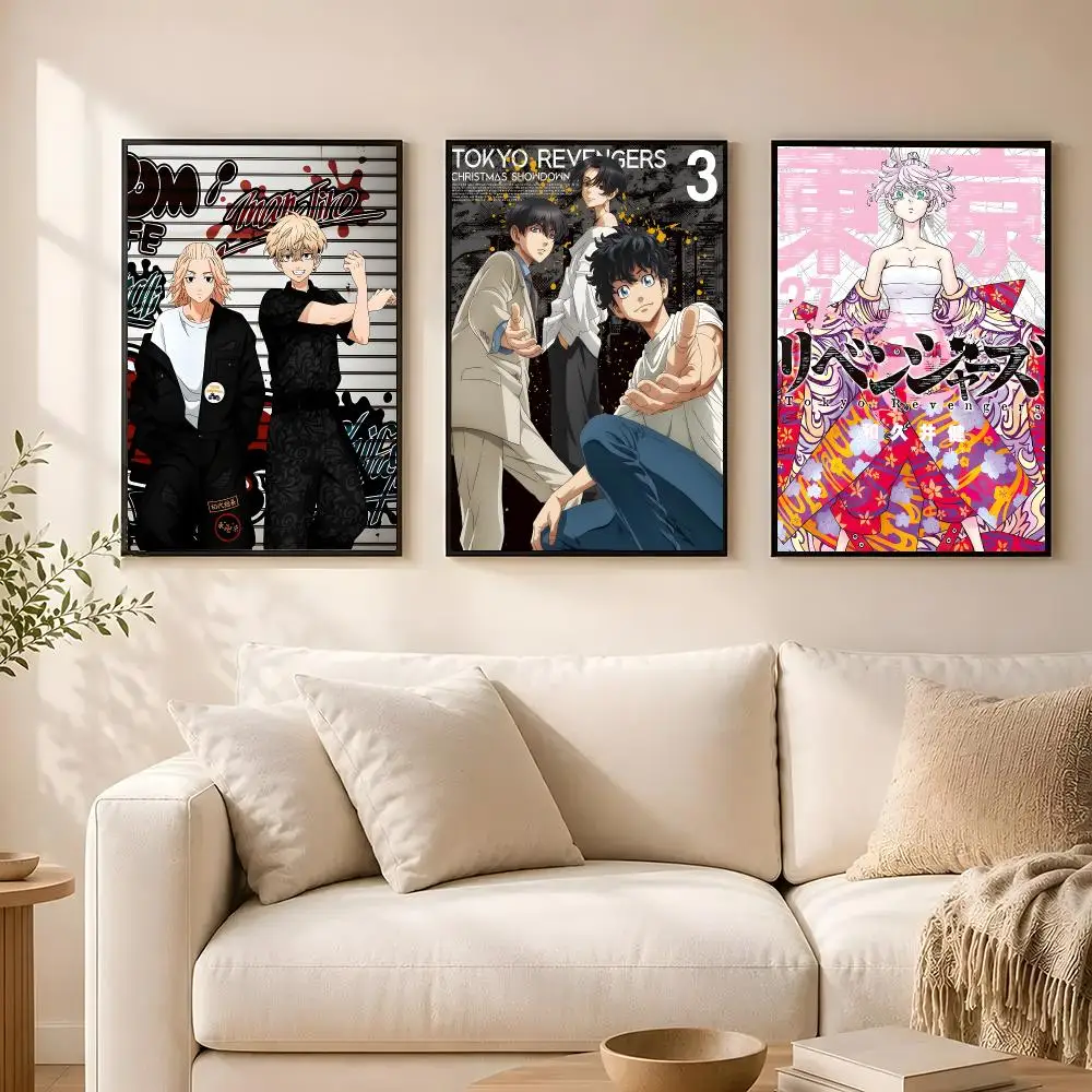 T-Tokyo Revengers Poster poster Self-adhesive wall stickers, suitable for room decoration, high-quality printing.