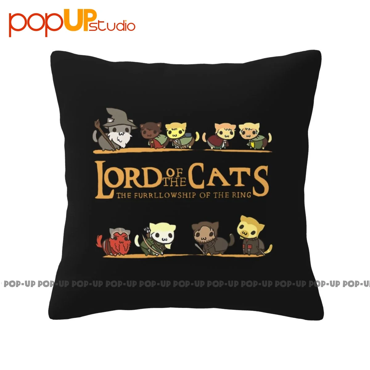 Spring The Lord Of The Cats The Fellowship Of The Ring Pillowcase Throw Pillow Cover Printed Decorative High-Density