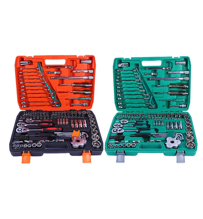 

Set of 121pcs Manual Auto Repair Combination Tool Kits Box Spanner Socket Wrench Screwdriver Bits for Cars Motorcycles Bicycles