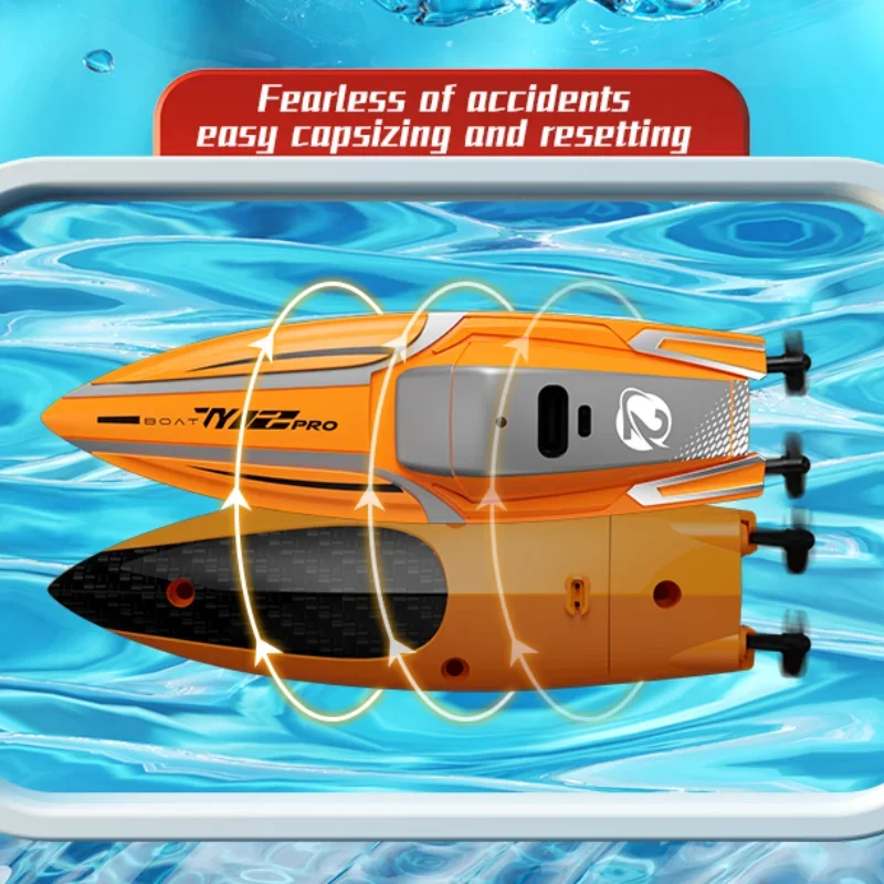 Mini Rc Boats High Speed 360 Degree Flip Electronic Remote Control Racing Ship Children Competition Water Toys for Kids Gifts