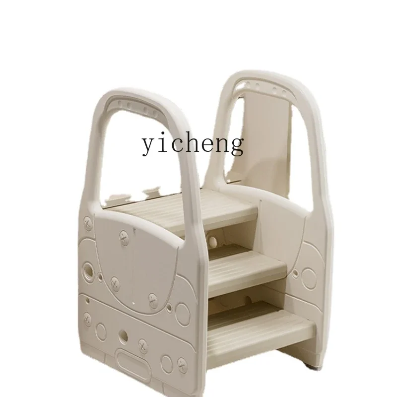 Children's Washstand Step Stool Ottoman Baby Hand Washing Step Stool Brushing Face Washing Step Toilet Pedal Foot Stool