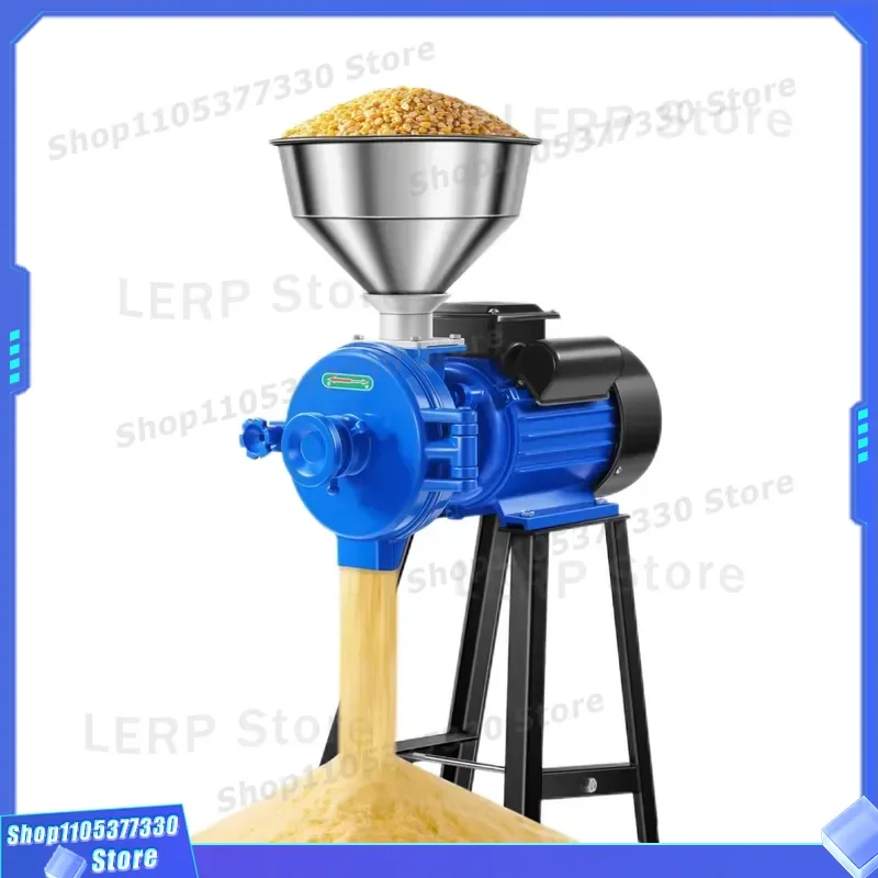 Mini Electric Corn Mill Grinder for Rice Wheat Soybean Peanut Spice Grain Flour Processing Machine Home Use Small Scale Small