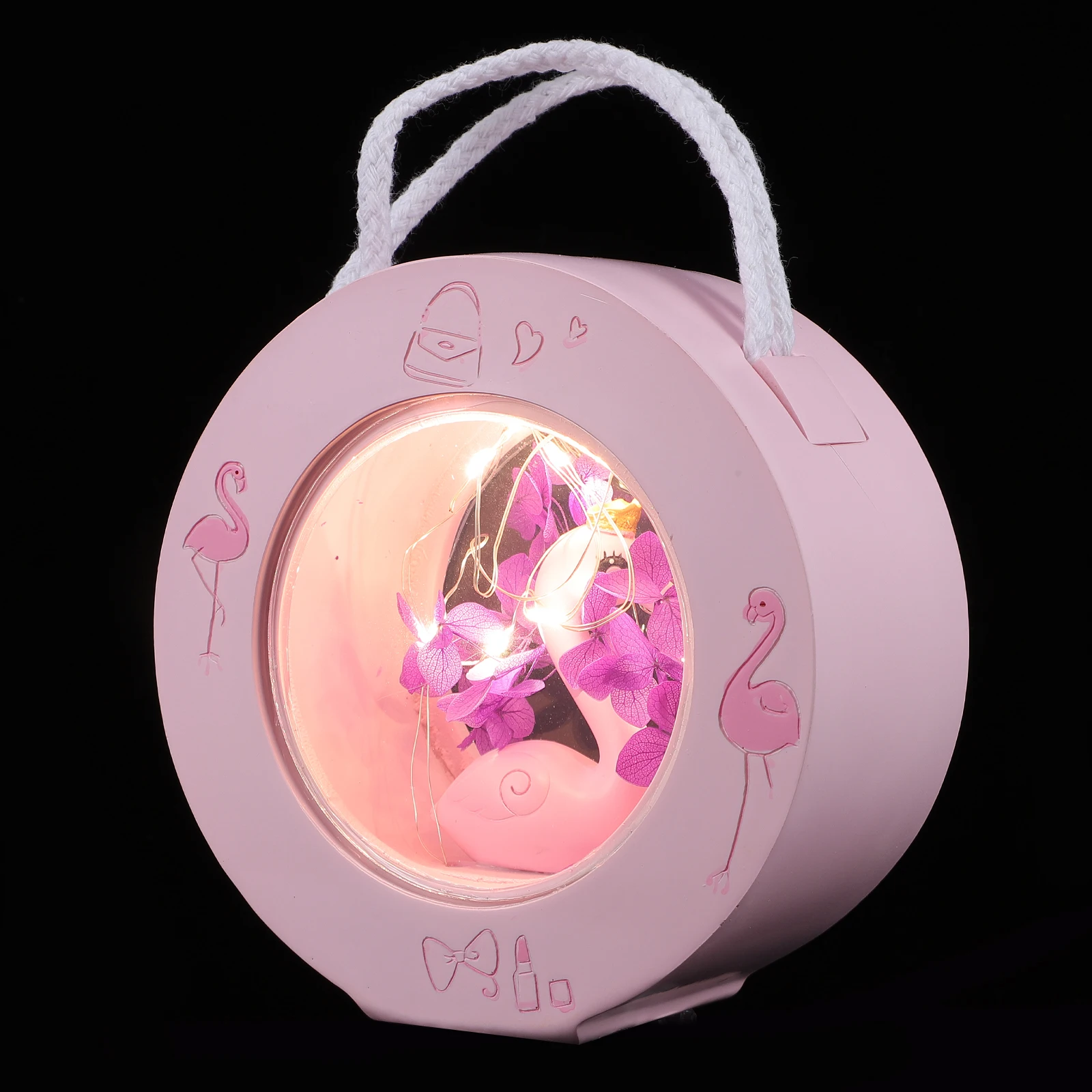 

Flamingo Star Night Light Wall Hanging Lamp for Bedroom Kids Girls Bedside Lights Small Size Pink Resin Desk Decor