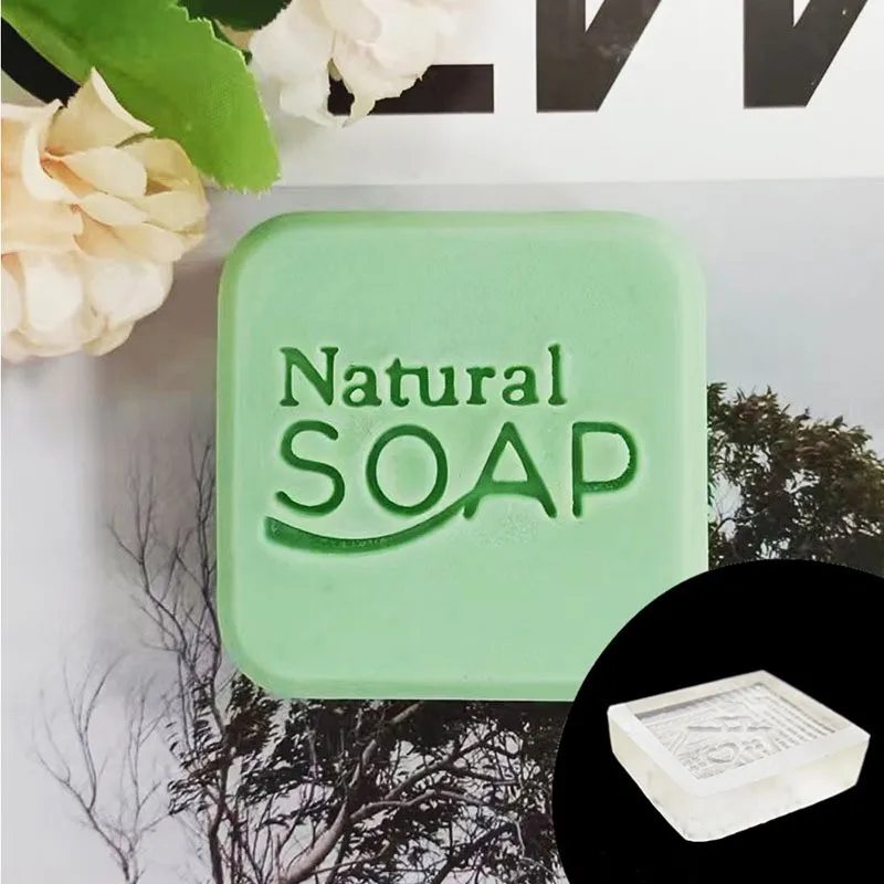 Natural Handmade Soap Stamp Clear Diy Natural Plexiglass Soap Chapters with Handle Acrylic Soap Making Chapters Customize Good