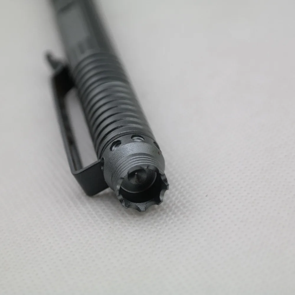 1pcs Grey Portable Tactical Pen Self Defense Supplies Weapons Protection Tool Aviation Aluminum Lifesaving Tool Self Guard Pen