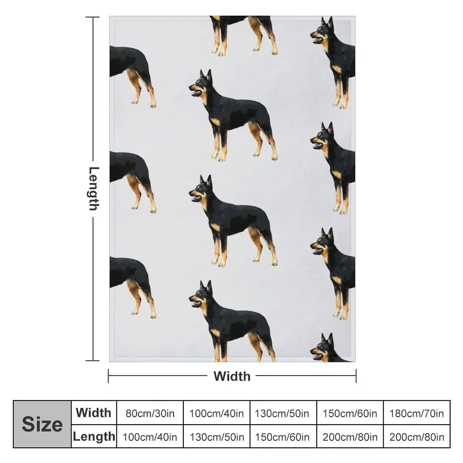 Kelpie- Australian Black and Tan Kelpie Throw Blanket Multi-Purpose Luxury St Moving Picnic Blankets