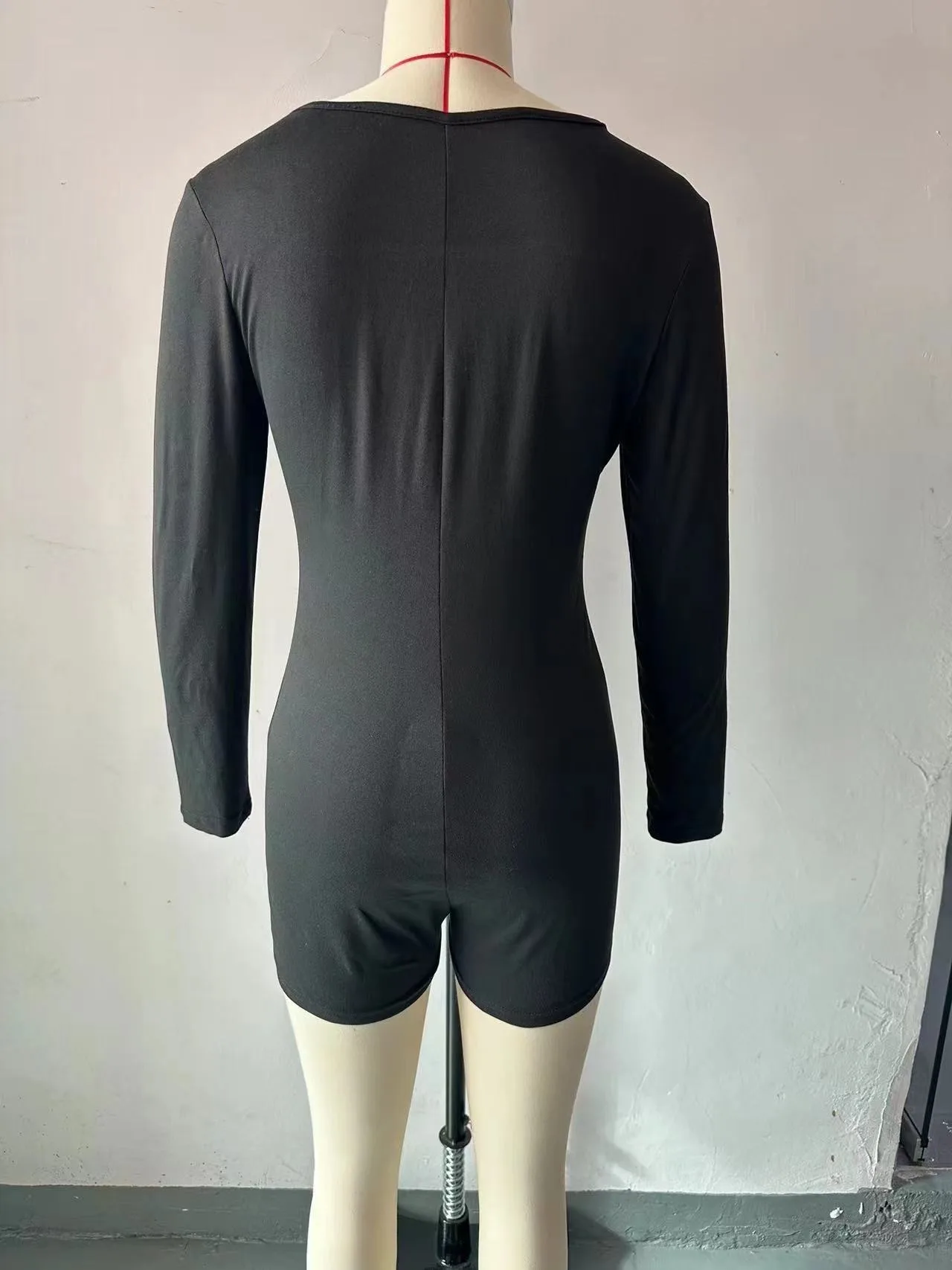 Kombinezon z krótkim rękawem dla kobiet obcisła odzież modelująca, seksowna talia wysoce elastyczna tkanina bezszwowa kombinezon