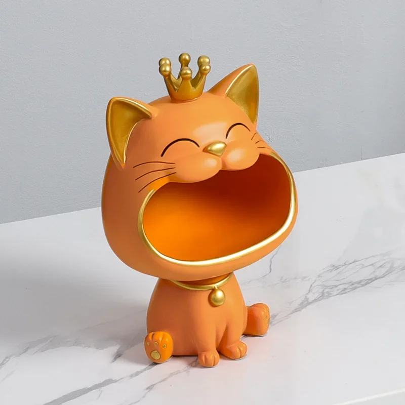 Big Mouth Cat Entrance Key Storage Living Room Home Decoration Decoration New House Maneki-neko Gift Modern Style Decor view 2