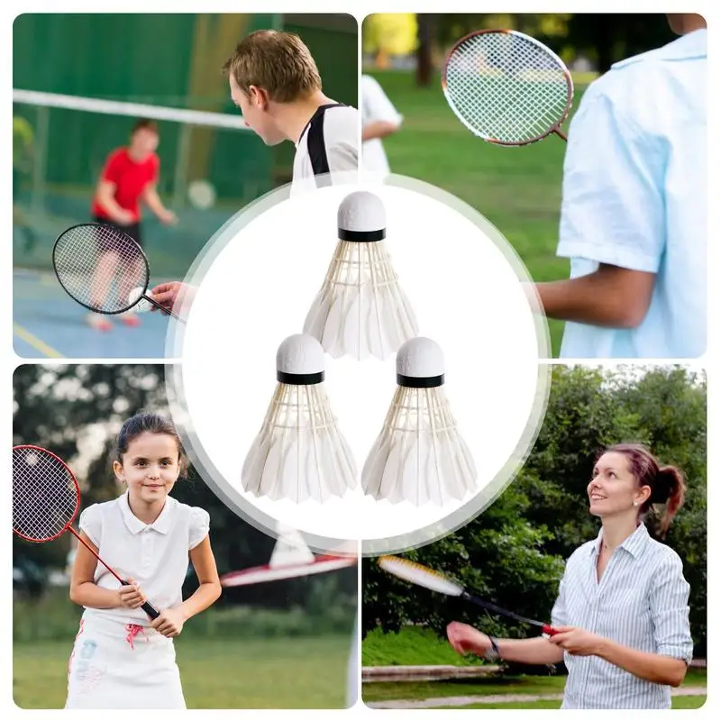 3Pcs Professional Badminton Shuttlecock Black Gooses Feather Badminton Shuttlecock Training Sport Badminton Ball