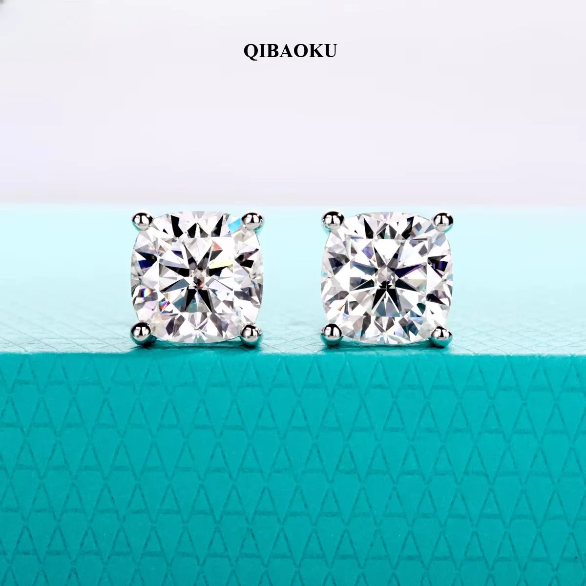 FCGJHW 1cttw-6cttw Cushion Moissanites Earring GRA S925 Sterling Silver D Color VVS1 Moissanite Stud Earrings for Woman 2026