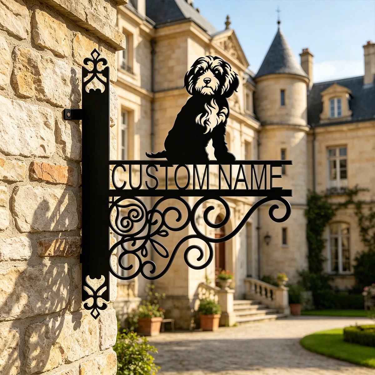 Custom dog Metal Plant Hanger Bracket, Decorative Wall Mounted Flower Pot Holder, Perfect for Christmas & Pet Lovers Gift view 3