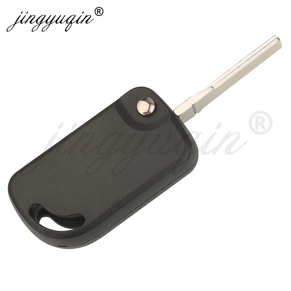 jingyuqin For VW Volkswagen Audi For Brazil Mark Flip Folding Car Remote Key Shell Transponder Case HU66 Blade Replacement