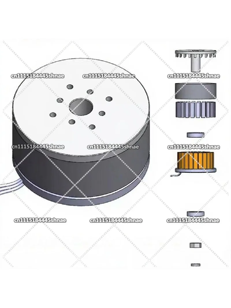 4015 Hollow Shaft Outer Rotor BLDC Motor, High Torque with AS5600 I2C Magnetic Encoder for Robotic Joint & Gimbal Project