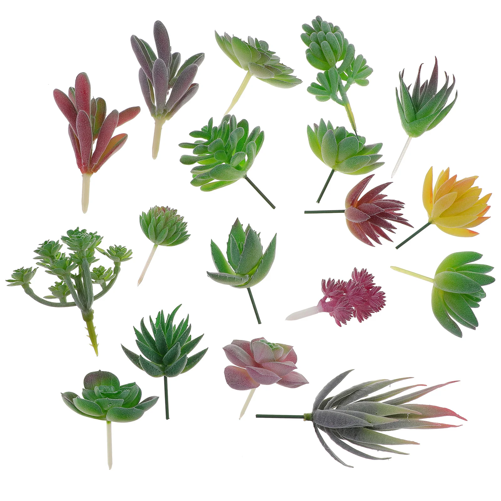 

18Pcs Artificial Succulents Unpotted Realistic Faux Succulent Plants DIY Decorative Indoor Outdoor Artificial Succulents