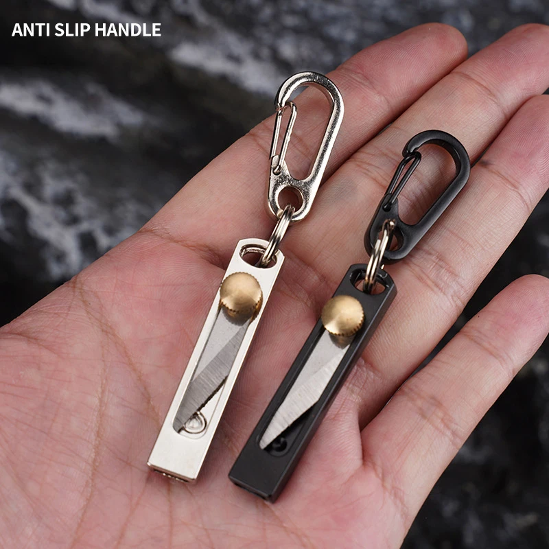 Stainless Steel Mini Knife EDC Key Chain Pendant Pocket Knife Carry-on Unpacking Express Package Utility Gadgets Outdoor Tool