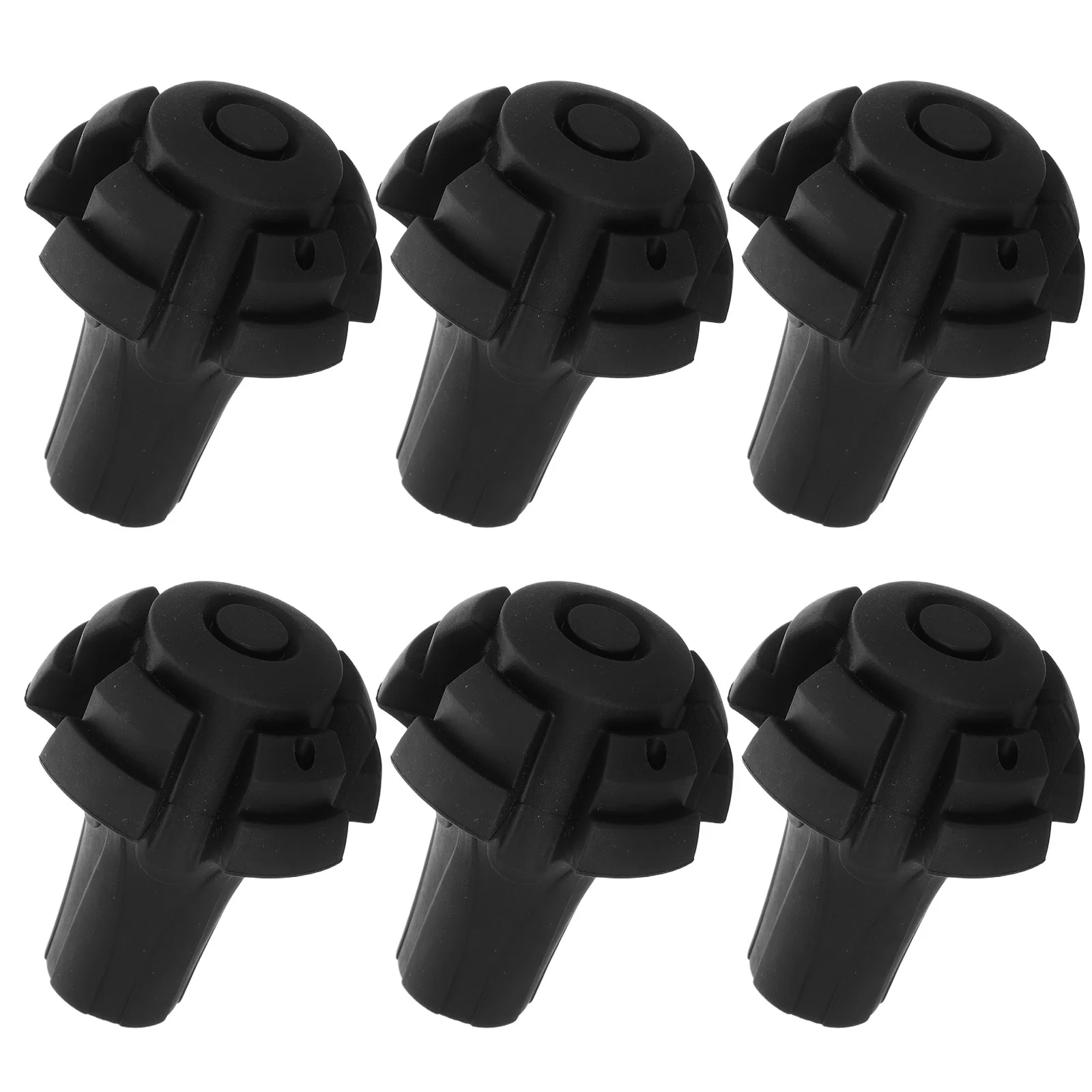 6 قطعة نصائح عمود الرحلات استبدال المطاط المتين المضادة للانزلاق امتصاص الصدمات نصائح للمشي عصا للمشي