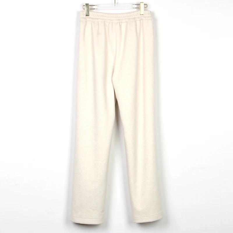 2025 new loose fashionable knitted trousers casual pants Korean glutinous rice pants wool straight pants