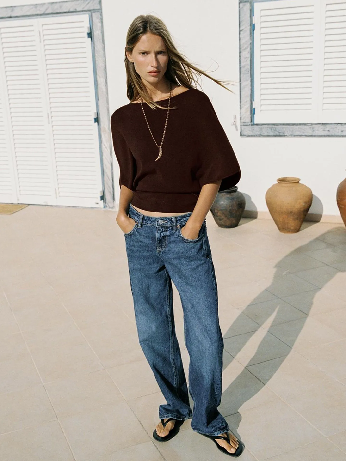 New Autumn Women's Knitted Short Sleeve One-Shoulder Slim Fit Top with Belt Casual Simple Polyester Fiber Pullover