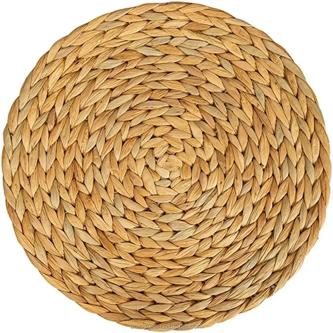 eco-friendly handmade natural round placemats rattan water hyacinth placemat