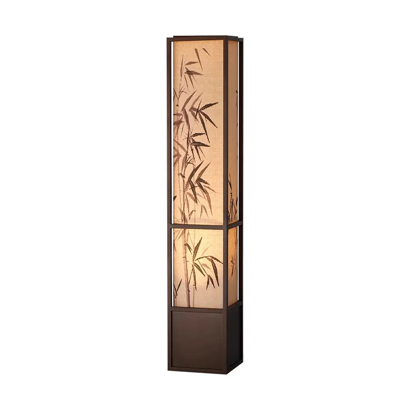 

Bamboo leaf painting tea room tea table lamp living room sofa floor lamp