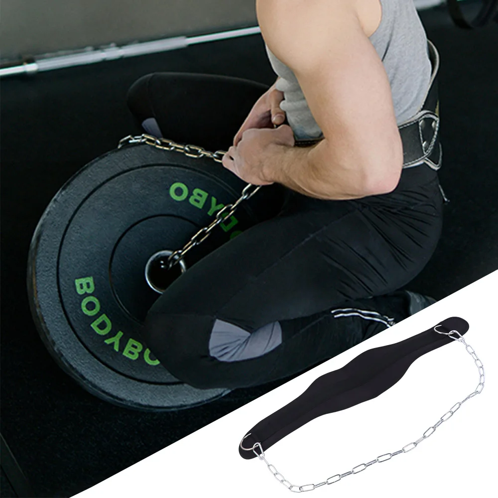 Double Layers Weighted Pull-up Belt Thicken Adjustable Weight Lifting Belt Iron Chain Comfortable Weighted Muscle-up Belt
