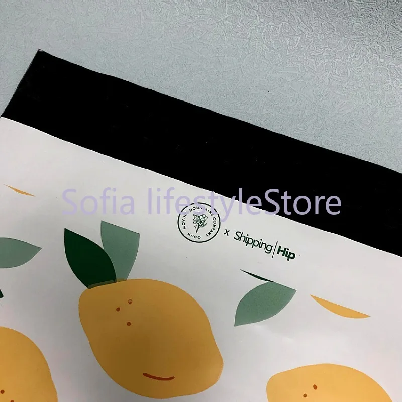 50Pcs Envelope Lemon Printing Mailing Bags Waterproof Self Adhesive Seal Packaging Delivery Bag Poly  Plastic Mailer Courier Bag