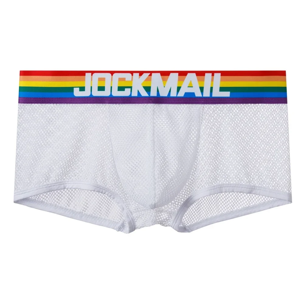 JOCKMAIL Boxershorts Men Boxers Male Underwear Man Panties Sexy Cotton Soft Short Boxer Mesh Mens Hombre Cueca Gay Underwear