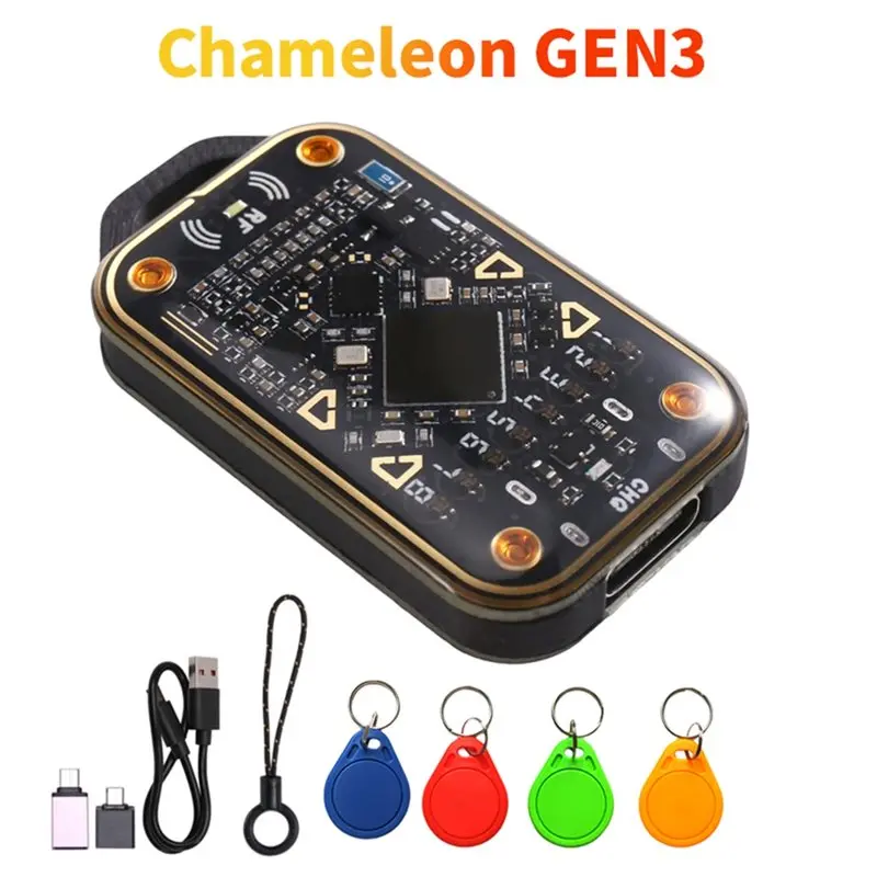 [NEW!A25P】 Chameleon V3.0 RFID Smart Chip Emulator+4XUID Keychain Smart Card Reader Read Writer ID IC Smart Card Tag Copyer
