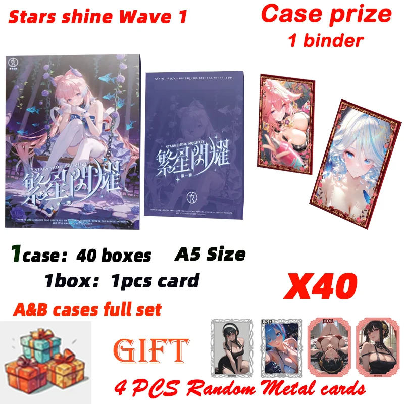 

Wholesale 2025 Newest A5 Size Stars shine Wave 1 Goddess Story Card Board Waifu Yae Miko Ganyu Doujin Toys Christmas Gift