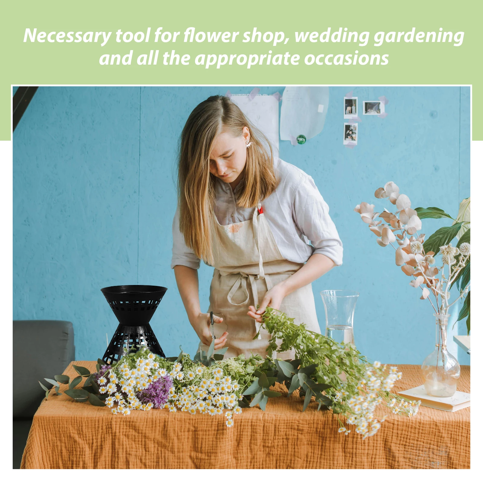 

4pcs Flower Arrangement Base Hollow Design Strong Bearing Capacity Wedding Party Bouquet Packing Floral Shop Supplies