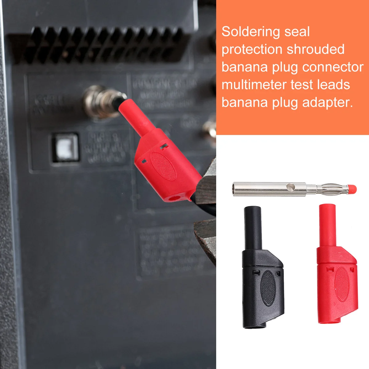 

10Pcs Durable Nylon Brass Banana Plug Connectors Screw Lock for Multimeter Test Leads Speaker Adapter Accessories