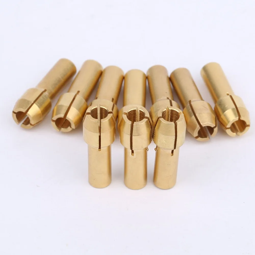 DRELD 10Pcs 3.2mm Mini Drill Chucks Adapter for Dremel Mini Drill Chucks Adapter Brass Collect For Rotary Power Tool Accessories