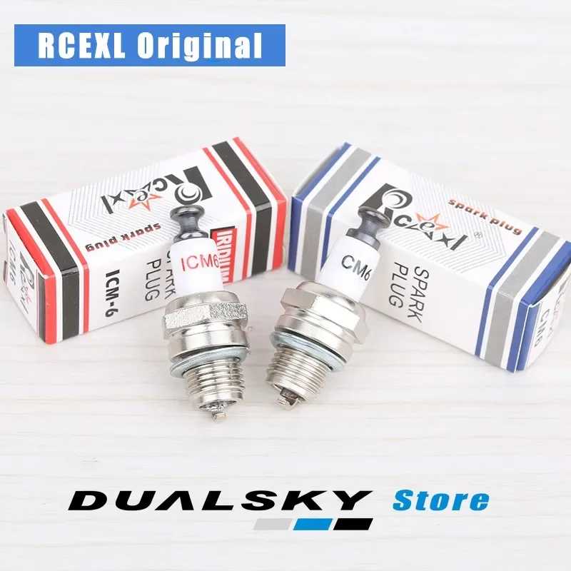 Rcexl ICM-6 10mm CM6 CM-6 10MM Iridium Spark Plug For DA DLE Gas Engine DLE20/20RA/30/RA/40/55/55RA/60, DLE111, DLA56, DLA32