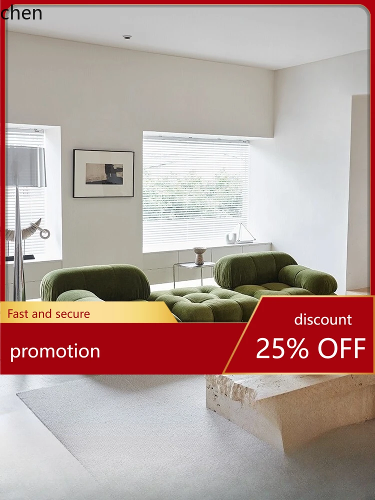 HT Mario Fabric Sofa Set Internet Celebrity Style Simple Modern Living Room Vintage Modular Sofa