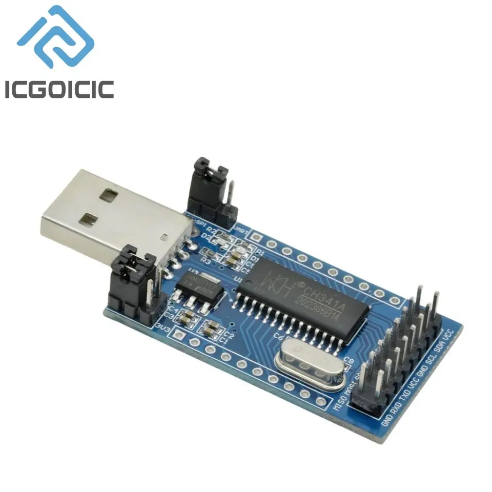 CH341A Programmer USB To UART IIC SPI I2C Convertor Parallel Port Converter Onboard Operating Indicator Lamp Board Module