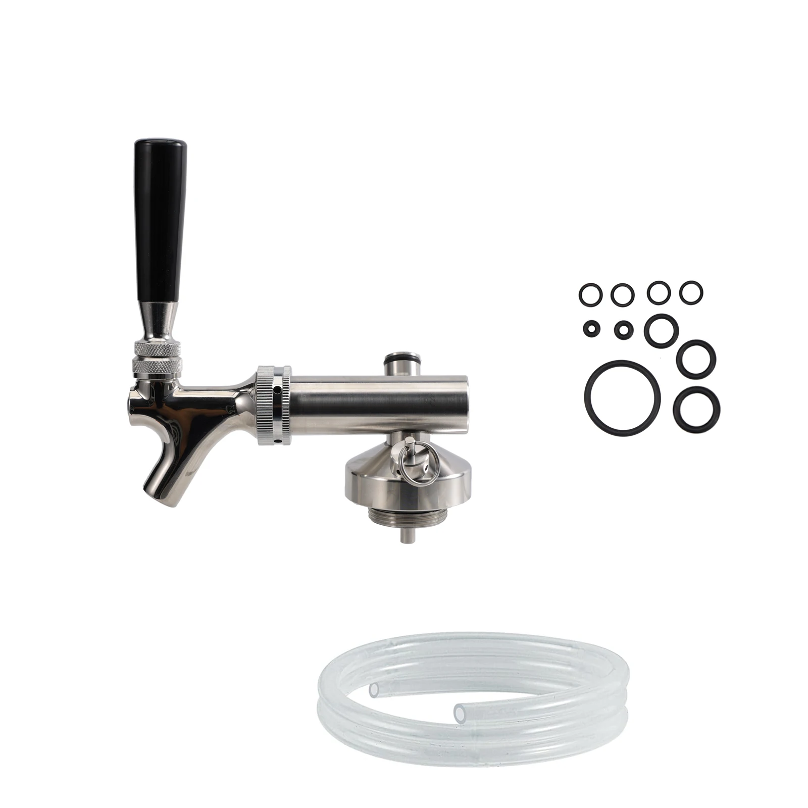 Mini Keg Dispenser Carbonating Head Homebrew Portable Pressurized Works for Standard US Beer Tap Fit 2/3.6/4/5 Mini Beer Barrel