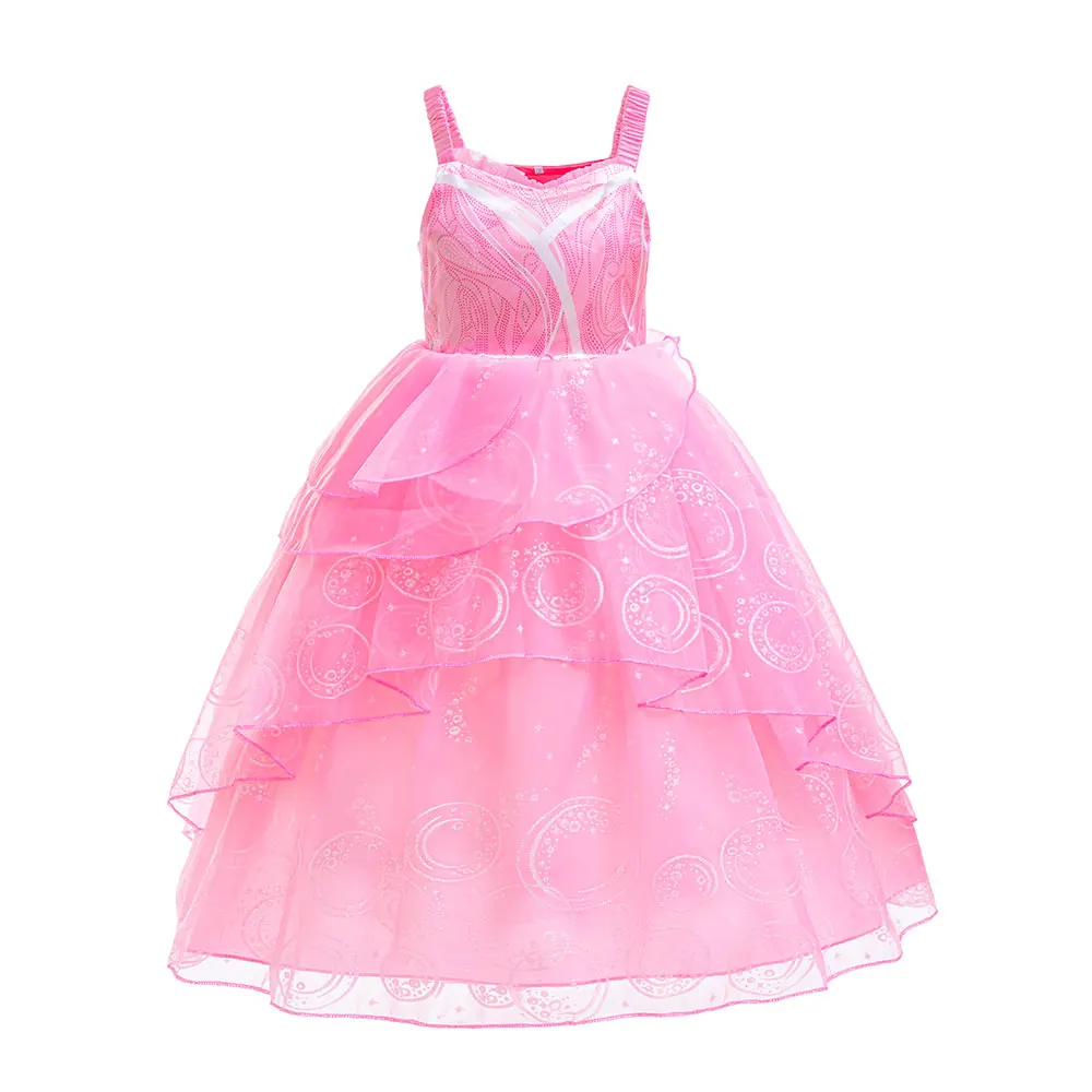 Wicked Role Playing Glinda Pink Princess Dress Girls Halloween Movie North Kind Wizard Stunning Costume Carnival Cosplay Apparel
