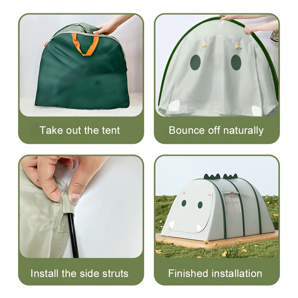 خيمة لعب للأطفال خيمة صغيرة مقاومة للبعوض سريعة الفتح محمولة للاستخدام الداخلي والخارجي للأطفال نزهة لعب الأدوار التظاهري #5