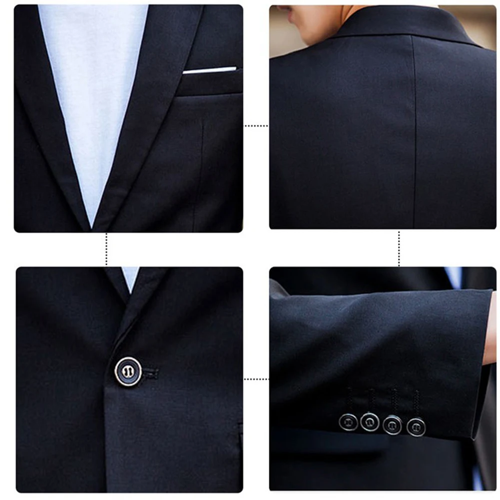 Men Blazers 2 Pieces Sets Formal Full Business Coats Blazers +Pants Wedding Party Elegant Jackets Trousers Suits Set