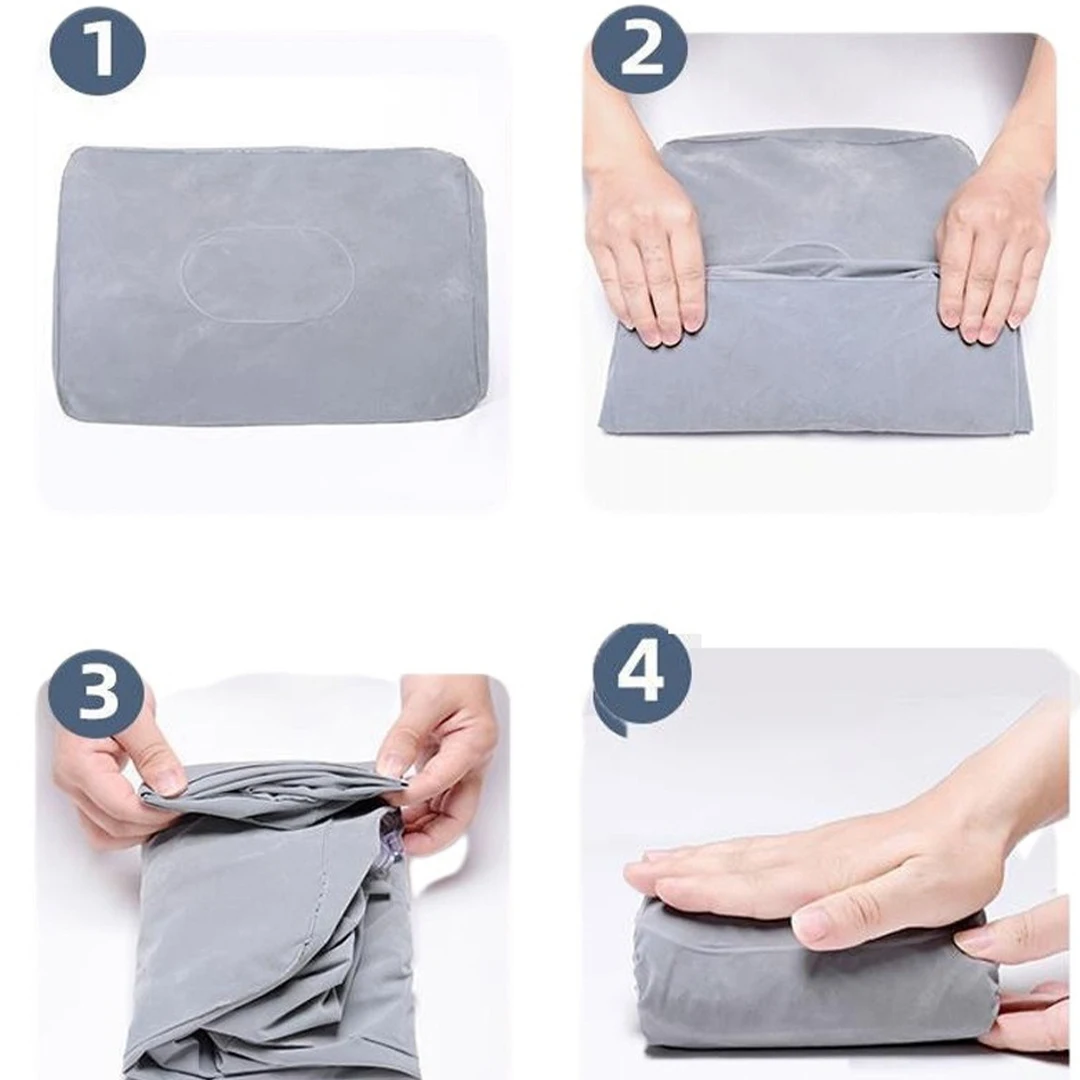 Inflatable Foot Rest Pillow For Travel Portable Adjustable Three Layers Height Stool For Foot Rest Leg Cushion Pillow