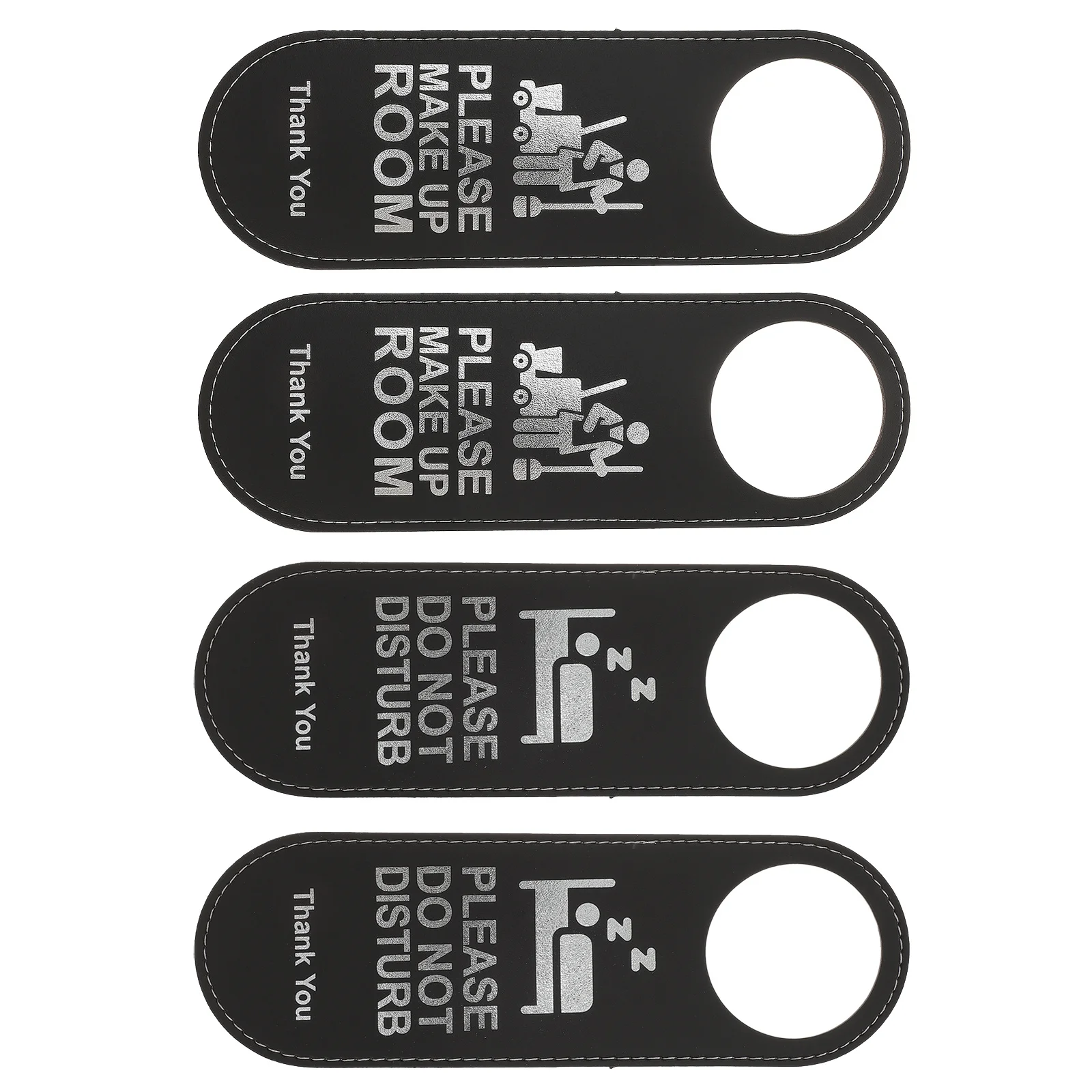 4Pcs Door Knob Hanger Clear Print Double Side Door Tag for Hotel Room Use Do Not Disturb Privacy Sign Compact and Convenient