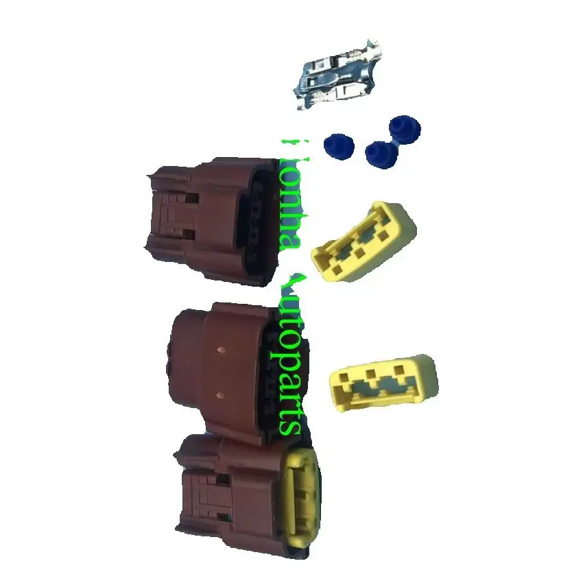 Free shipping 5/10/20/50/100 pcs Sumitomo 3Pin Sensor Wire Connector plug Fits Renault Nissan brown color connectors 6098-0142