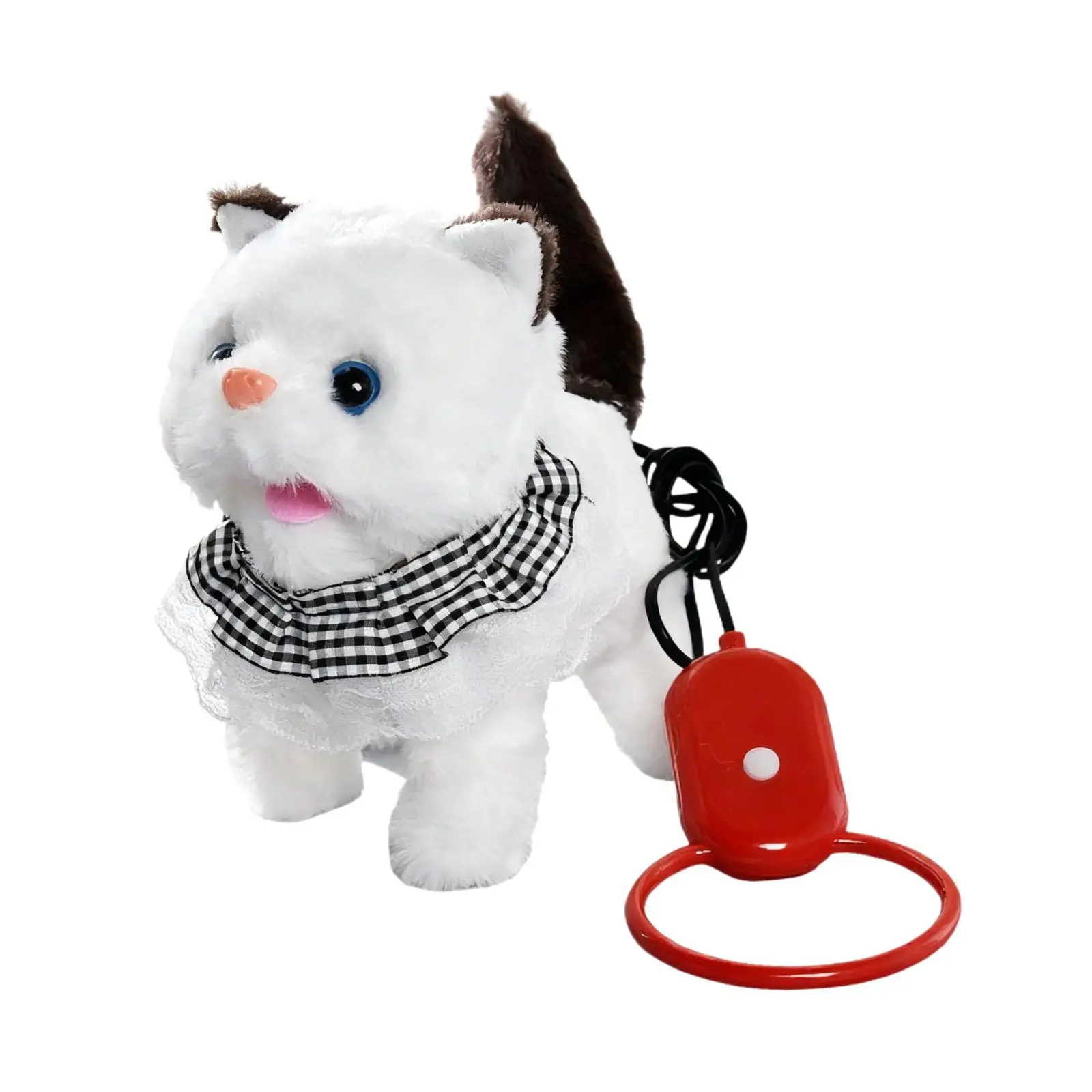 Brinquedo eletrônico de pelúcia para animais de estimação, gato andando, simulação Kawai engraçada e fofa com sons e movimentos para crianças, meninas e meninos