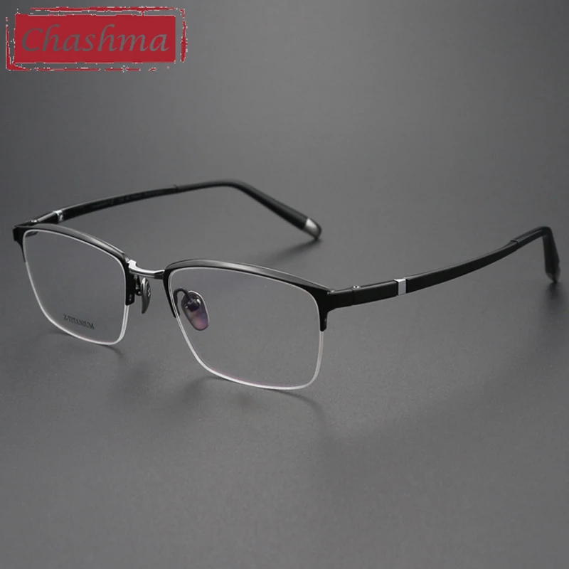 Chashma Prescription Glasses Men Eyewear Optical Spectacles Ultra Light Pure Titanium Eyeglasses Frames for Recipe Myopia Lenses