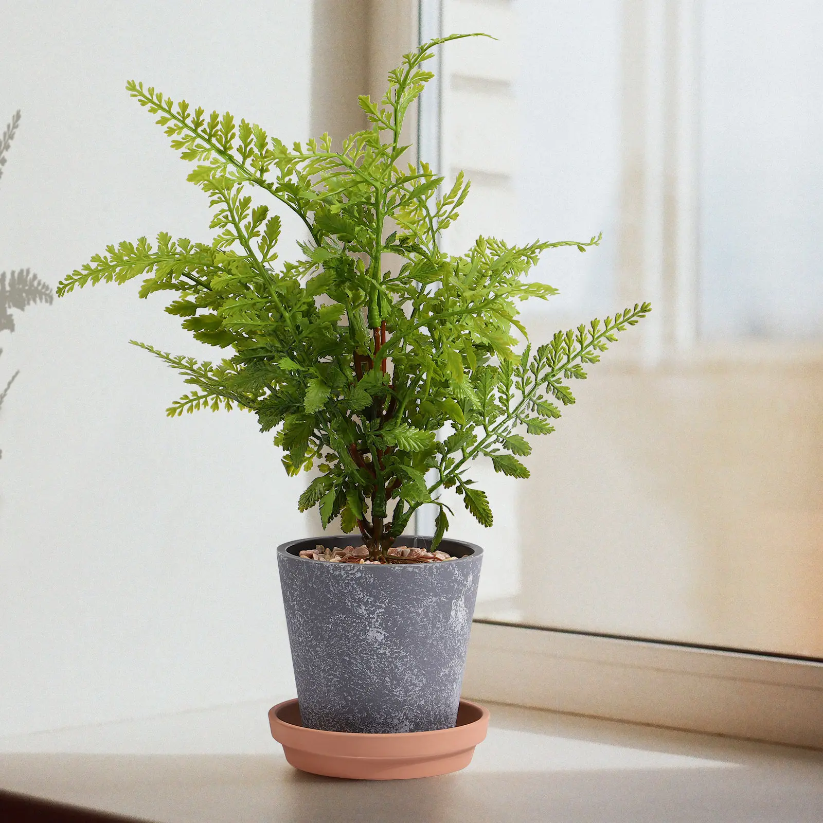 5Pcs High Pottery Plant Pot Saucer Flower Pot Tray Water Resistant Indoor Outdoor Decorative Home Garden Plant Plate
