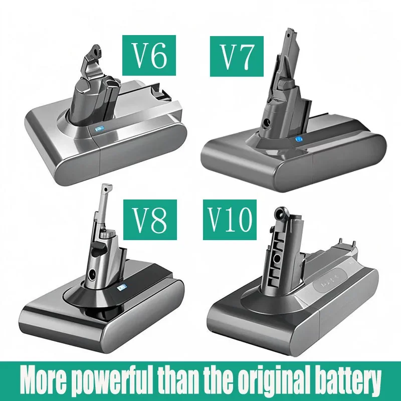 

100% НОВЫЙ 21,6 В, 6000 мАч/8000 мАч для Dyson V8 Absolute SV10, литий-ионный аккумулятор, серия пылесосов, перезаряжаемые батареи.